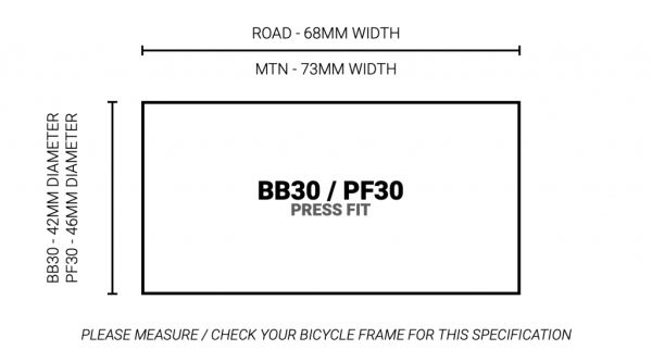 BB30/PF30 73 MTB - Steel - 24-24mm spindle