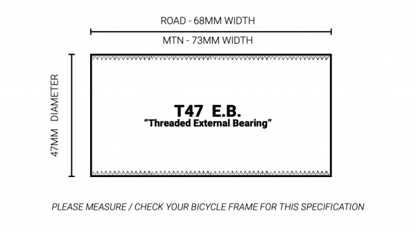 T47 E.B. 68/73 - Steel - 30-30mm spindle